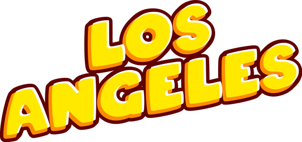 美国洛杉矶市孤立的字母图片下载