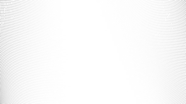 半色调波浪线背景。抽象的点状条纹纹理。扭曲和弯曲的线条墙纸。矢量极简设计模板图片下载
