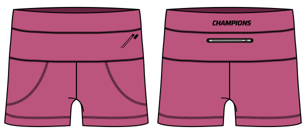 压缩紧身短裤球衣设计平面草图插画，运动跑步短裤概念与前和后视图的健身房，锻炼，跟踪积极穿谦虚短裤设计。图片下载