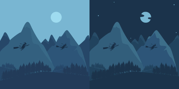 女巫们飞到万圣节，飞越高山和森林，不分昼夜图片下载