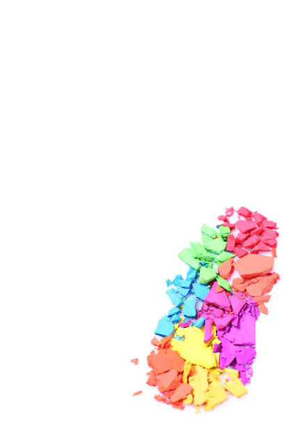 明亮的颜色眼影调色板上的白色图片下载