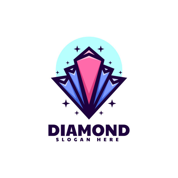 标志钻石简单的吉祥物风格图片下载