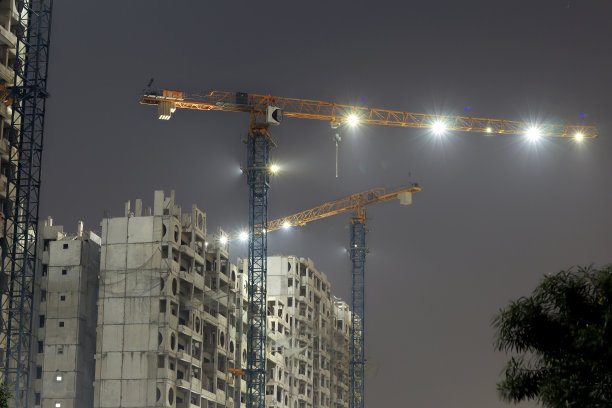 夜间建筑工地图片下载