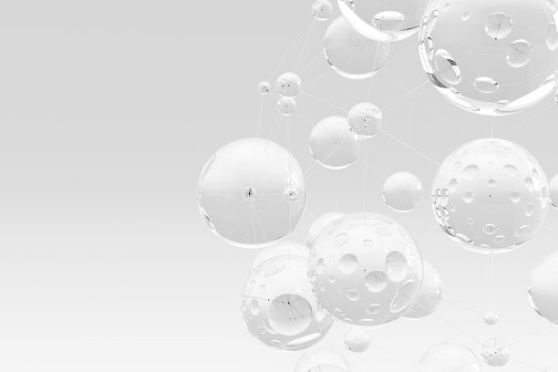 分子结构全局数字网状网络区块链白色背景图片下载