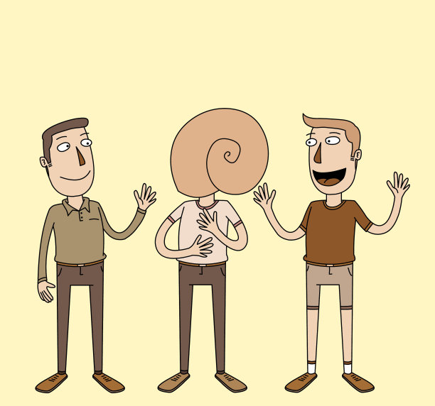 害羞的人与人交谈图片下载