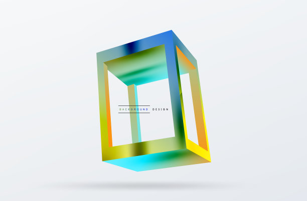 3d立方体形状几何背景流行图片下载