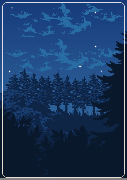 夜景彩色复古海报图片下载