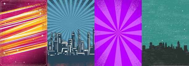 太空城套装传单色彩斑斓图片下载