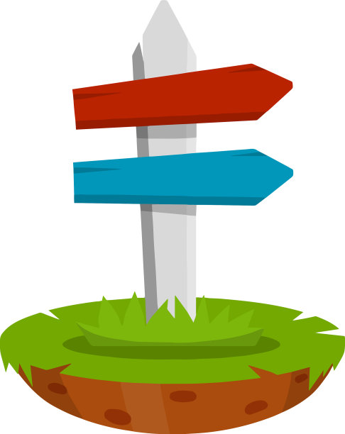 带有红色板的路径指针图片下载