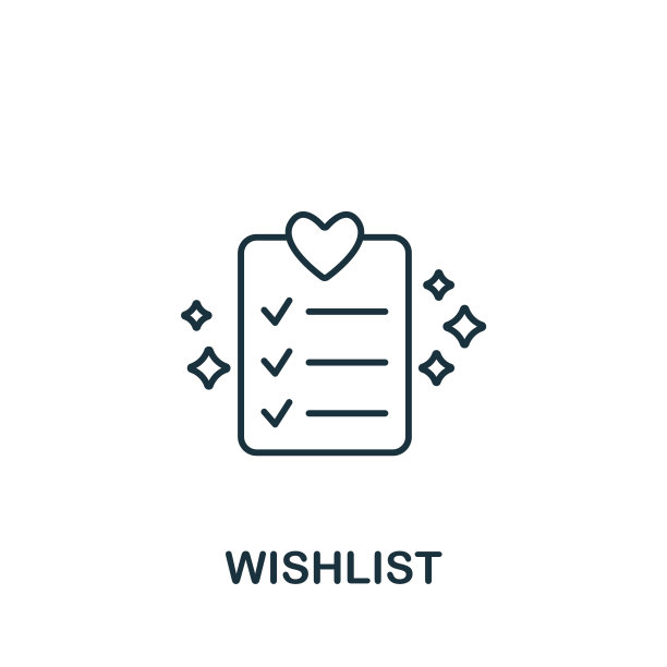 愿望清单图标行简单行网上商店图标图片下载