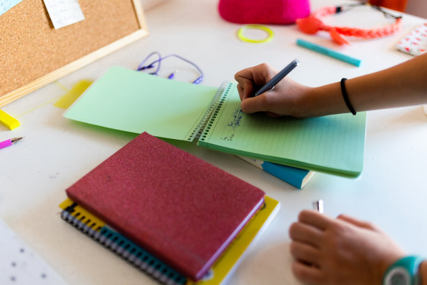 女学生准备教学大纲图片下载