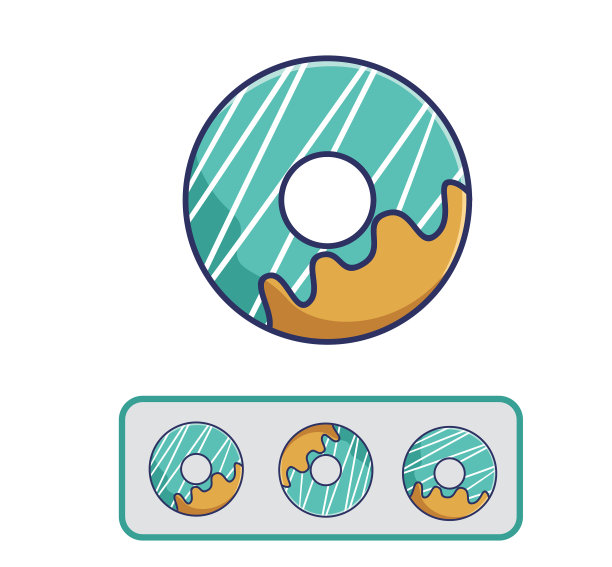 模板sscdrcartoon绿茶口味甜甜圈套装图片下载