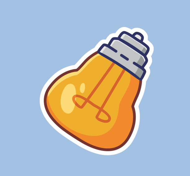 可爱的台灯创意卡通技术概念图片下载