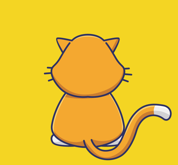 可爱的猫咪抑郁不安卡通动物本性图片下载