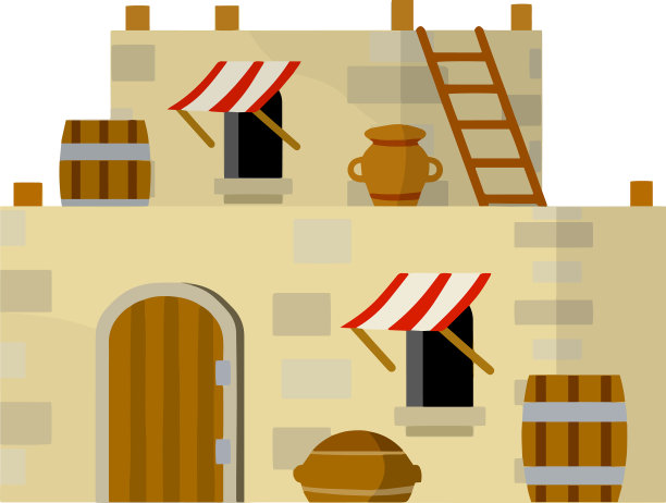 阿拉伯房屋中世纪的石头建筑图片下载