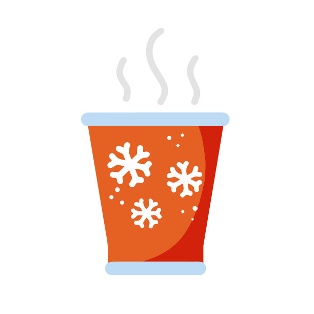 热饮冬季红玻璃蒸汽过杯图片下载