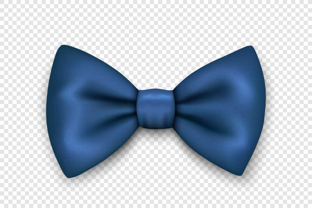 矢量3d逼真的蓝色纹理蝴蝶结图标特写孤立。丝绸光滑领结，领带绅士。模型、设计模板。男士领结。男士时尚，父亲节假期图片下载