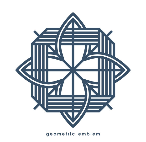 抽象几何花朵符号孤立上图片下载