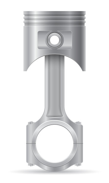 汽车发动机上带连杆的活塞图片下载