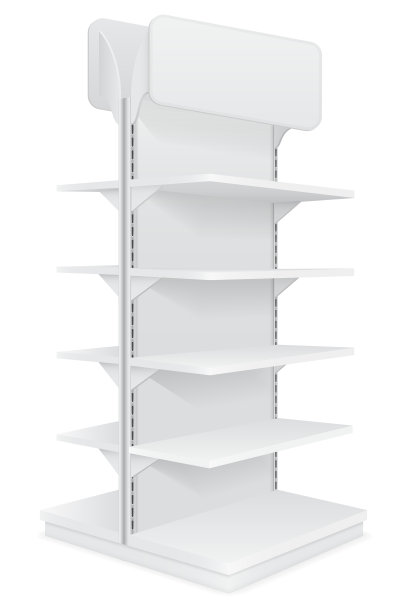 用于商店交易的货架架，带有标识图片下载