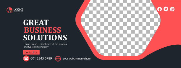 企业facebook封面横幅社交媒体帖子图片下载