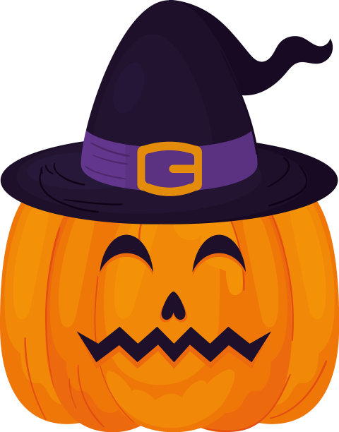 万圣节带帽南瓜图片下载