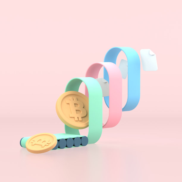 3d图标渲染比特币购买过程图片下载