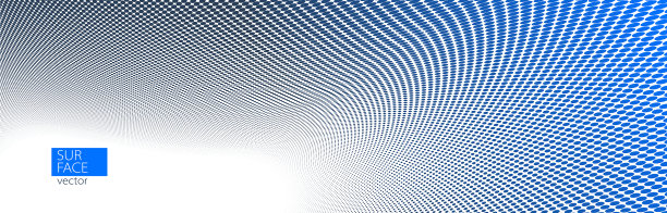 蓝色和灰色点在三维透视抽象图片下载