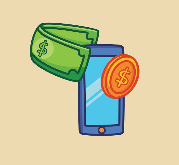 可爱的智能手机通过互联网赚钱图片下载