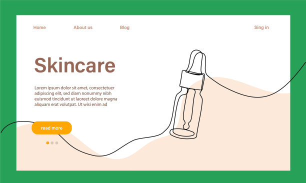 护肤概念登陆页面模板图片下载