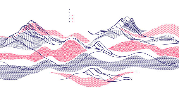 自然艺术东方日式抽象画图片下载