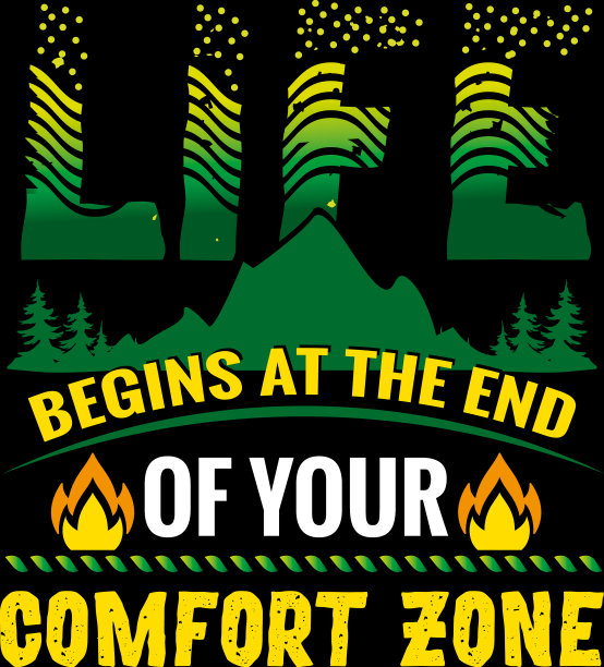 露营的t恤设计图片下载