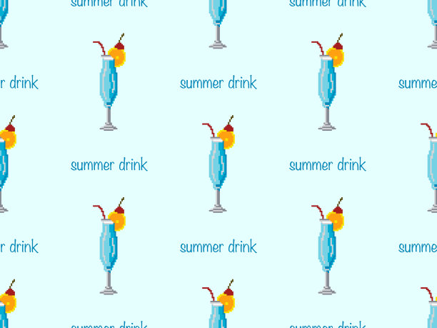 饮料卡通人物无缝图案图片下载