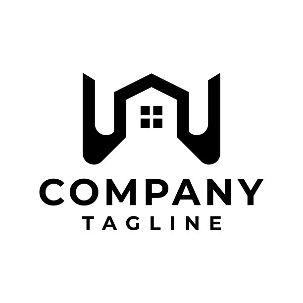 字母家居建筑标志设计。图片下载