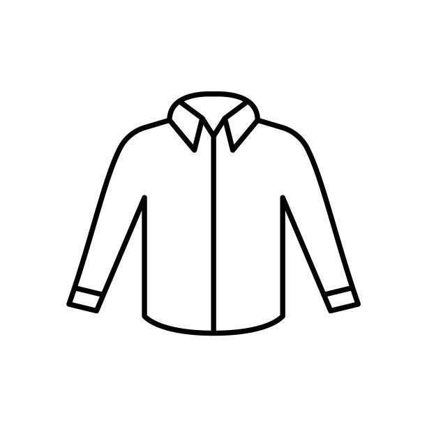 男士衬衫轮廓模板图标eps 10基本图片下载