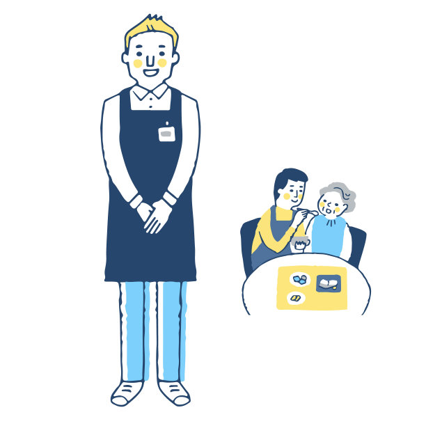 护理助手和助餐现场图片下载