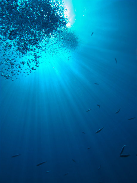 水下照片水肺艺术的阳光射线图片下载