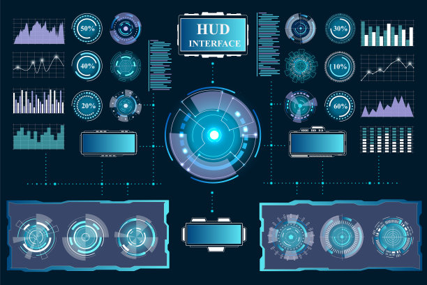 游戏hud界面空间仪表盘与技术图片下载