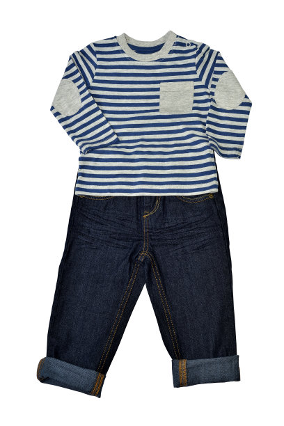 婴儿衣服孤立在白色背景图片下载