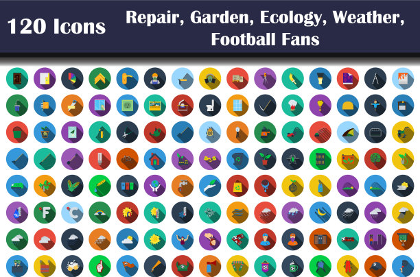 120个修复园林生态天气的图标图片下载