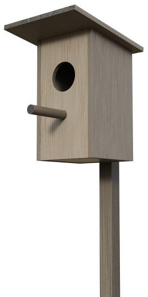 巢盒由白色的木板制成图片下载