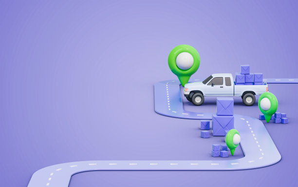 产品递送服务速递运输与货物卡车和图片下载