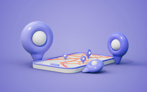 定位地图导航标记交付检查点背景3d图片下载