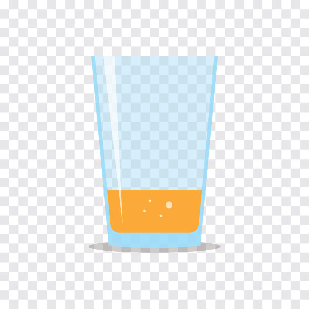 一杯新鲜的橙汁扁平图标图片下载
