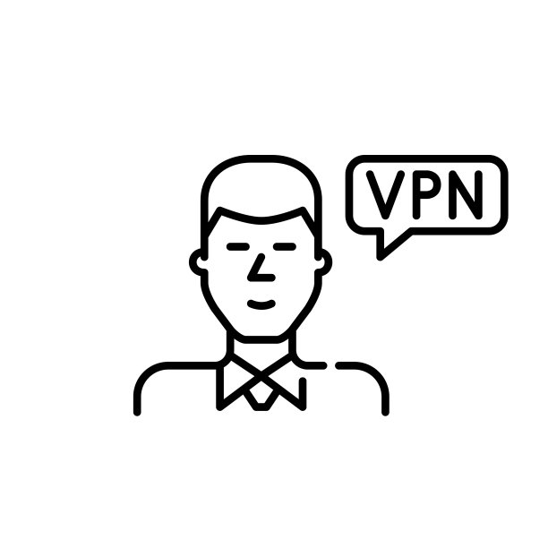 VPN用户像素完美可编辑描边线条艺术图片下载
