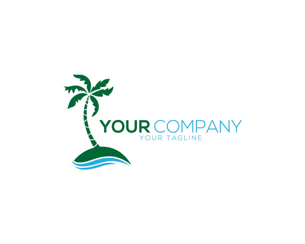 棕榈树和海滩极简主义图片下载