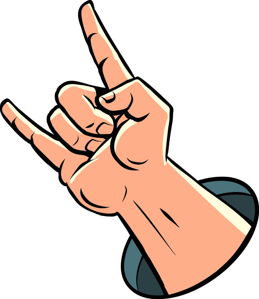 男手摇滚手势山羊乐迷情感图片下载