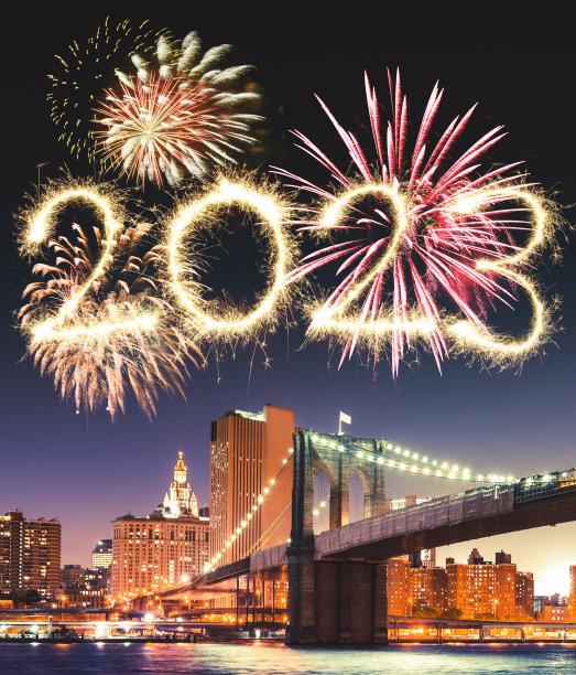 2023年纽约新年前夜的烟花图片下载