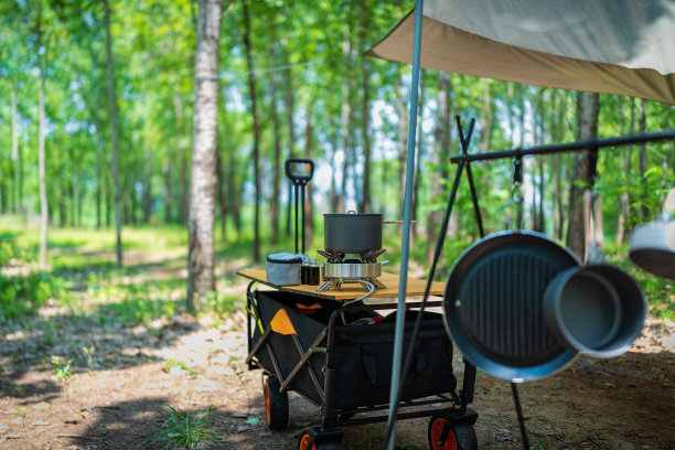 户外野餐烹饪图片下载