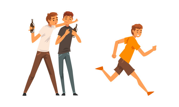 行走的人集合了各种各样的男人表演图片下载